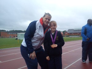 With Karina Bryant, London 2012 bronze medallist, at 2013 Hampshire & IoW Games