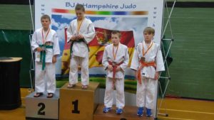 Jack Rogerson on medal podium